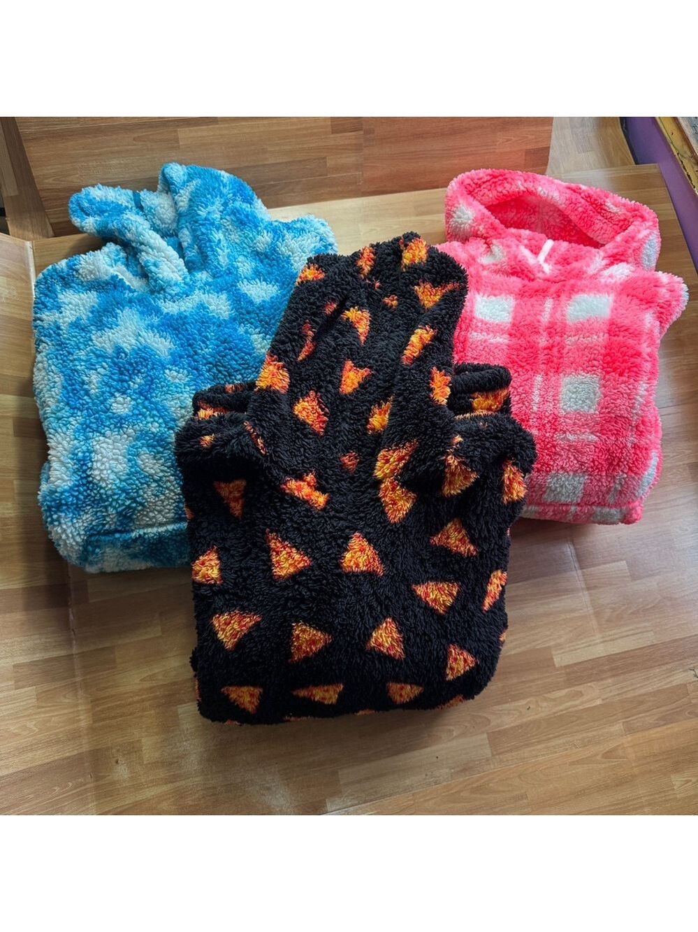 Cat and Jack winter hooded, fuzzy pajama bundle size L/XL girls 14/16